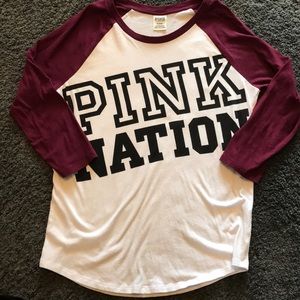 Quarter length Pink tee shirt